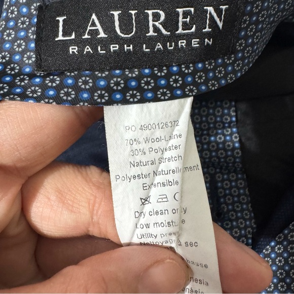 Ralph Lauren Men's Dark Blue wool blend quite luxury Dress Pants - Picture 3 of 8